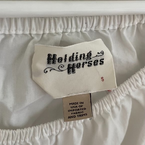 Anthropologie White Off-Shoulder Blouse - Picture 3 of 3